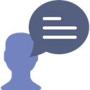 Comment, interface, Bubble speech, Message, Chat, Conversation DimGray icon