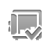 checkmark, open, Box, safety DarkGray icon