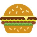 food, diet, Unhealthy, hamburguer, Fast food Goldenrod icon