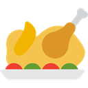 Roast Chicken, chicken, turkey, food, chicken leg, Turkey Leg SandyBrown icon