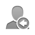 Left, user Gray icon