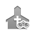Binoculars, church Gray icon