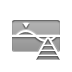 amplitude, reduce, pyramid, wave DarkGray icon