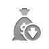 Bag, Down, Dollar, Money Gray icon