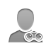 Binoculars, user Gray icon