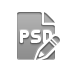 pencil, Format, File, Psd Gray icon