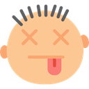 head, interface, Face, people, Dead, Emoticon NavajoWhite icon