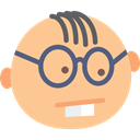 Freak, geek, interface, nerd, Emoticon, Glasses NavajoWhite icon