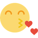 smiling, kiss, smiley, interface, Face, people, Emotion, feelings, Emoticon Khaki icon