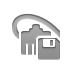 Diskette, Cable, Lan Gray icon