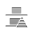 distribute, pyramid, Bottom, vertica DarkGray icon