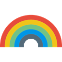 spectrum, sun, Atmospheric, Rainbow, weather, nature Black icon