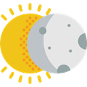 space, partial, sun, Astral, Eclipses, Covering, weather, Eclipse, Partially, Moon Gainsboro icon