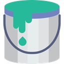 Bucket, paint, Graphics Editor, interface, Tools And Utensils, Graphic Tool Silver icon