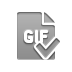 Format, checkmark, Gif, File Gray icon