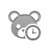 bear, teddy, Clock DarkGray icon