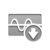 Down, frequency, high, wave DarkGray icon