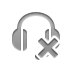 Headset, cross Gray icon