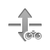 Binoculars, Flip, vertical Gray icon