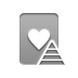 card, pyramid, Hearts, Game Gray icon