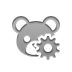 Gear, bear, teddy DarkGray icon