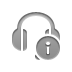 Headset, Info Gray icon