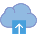 Cloud computing, storage, Multimedia, interface, Data, Multimedia Option SkyBlue icon