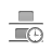 distribute, Clock, Bottom, vertica DarkGray icon