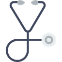 doctor, stethoscope, Phonendoscope, medical, health Black icon