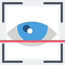 Eye, technology, scan, Protection, security WhiteSmoke icon