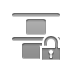 distribute, Top, open, Lock, vertical Gray icon