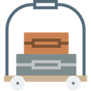 luggage, Bellhop, baggage Black icon