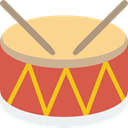 Percussion Instrument, Drumsticks, Orchestra, music, Drum, musical instrument IndianRed icon