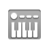 Keyboard, midi DarkGray icon