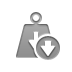 Down, weight Gray icon