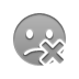 smiley, cross, sad DarkGray icon