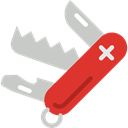 Blade, equipment, Switzerland, Tools And Utensils, Swiss Army Knife Black icon