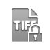 Tiff, Lock, File, Format, open Gray icon