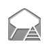 open, envelope, pyramid Gray icon