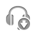 Down, Headset Gray icon