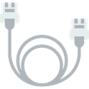 Cable, technology, ethernet, Multimedia, electronic, Device Black icon