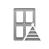 Door, pyramid Gray icon
