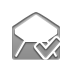 envelope, open, checkmark Gray icon