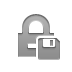 Diskette, Lock Gray icon
