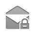 Lock, open, envelope Gray icon