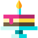 Birthday Cake, cake, food, Celebration, Bakery, birthday, Dessert Black icon