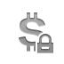 Currency, Dollar, Lock, sign Gray icon