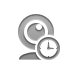 Clock, Webcam DarkGray icon
