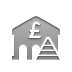 pyramid, Bank, pound Gray icon