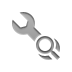 Wrench, technical, zoom Gray icon